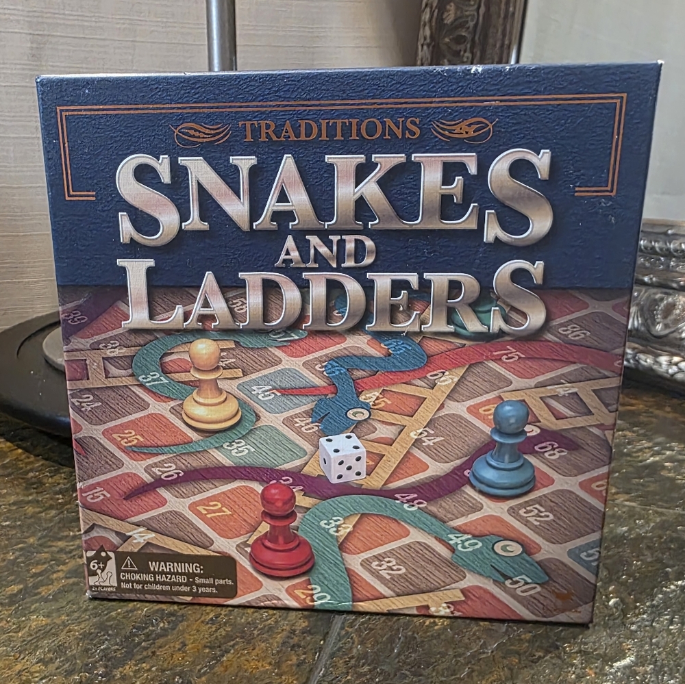 *NIB* Traditions Snakes and Ladders Board Game.